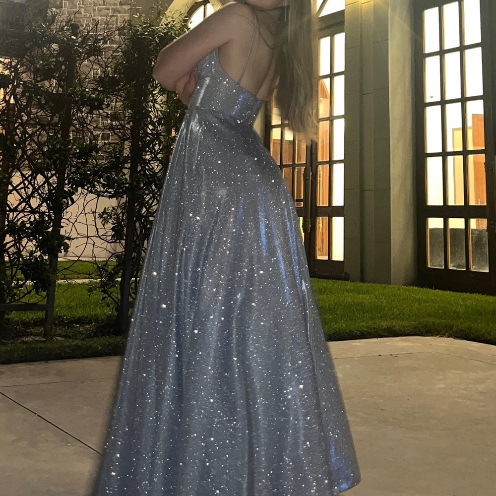 Sparkling Blue Prom Dress from Camille La Vie